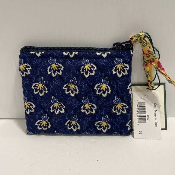 Vera Bradley Zippered Coin Purse Maison Blue New With Tags - Picture 3 of 6